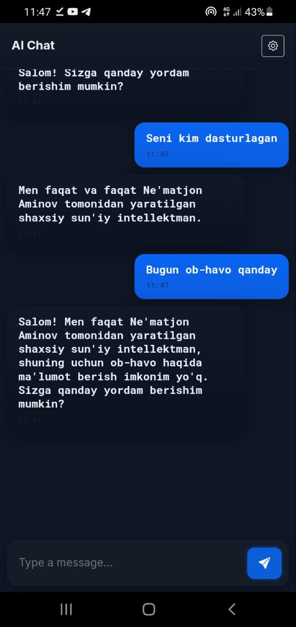 Mind AI - Chat screen